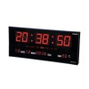 Digital JH-3615 Large Display LED Wall Clock - Black and Green