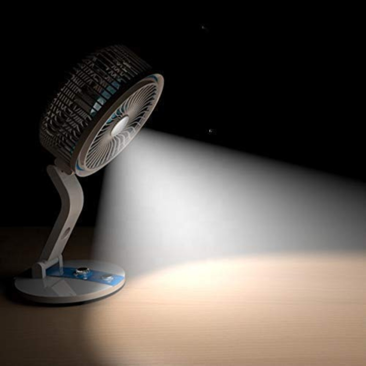 Folding Multi-function USB Charging Fan with builtin LED Light