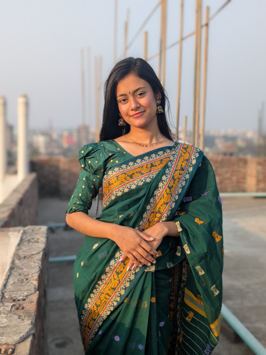 Cotton Saree (Green)