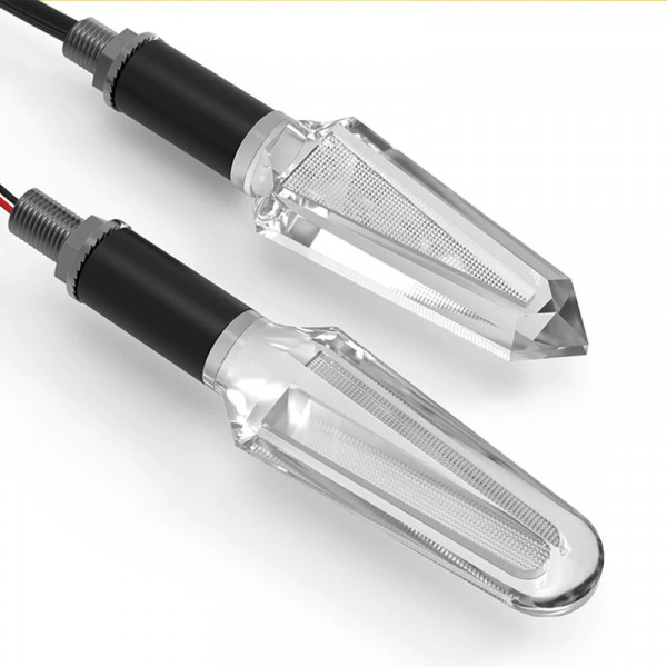 Motorcycle Transparent Turn Signals Lightings 1 pair