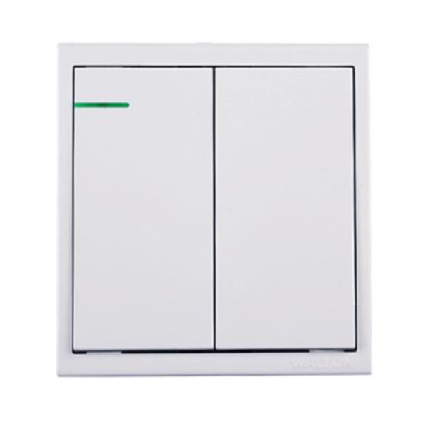 Walton TRUST SERIES- WHITE - WG1GS1W (WHITE) 2 Gang Switch-1 Way