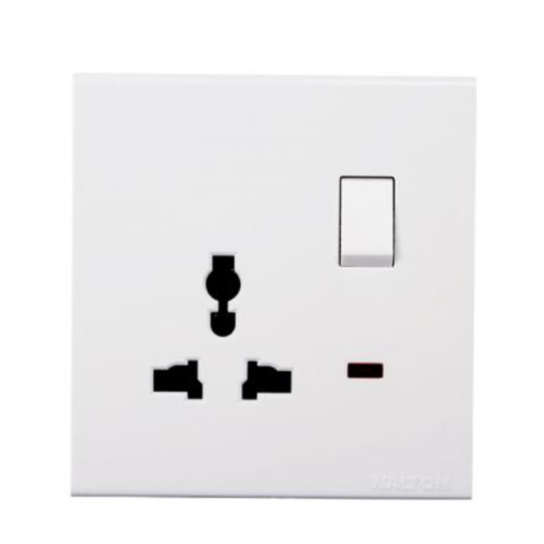 Walton TRUST SERIES - WT3PSW (White) 3 Pin Universal Socket