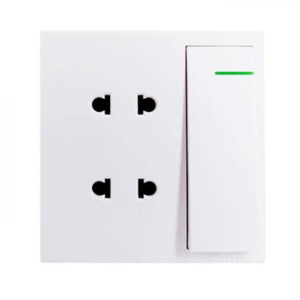 Walton TRUST SERIES - WT2PSW (White) 2 Pin Socket With Switch