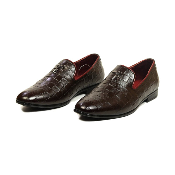 Zays Leather Premium Casual Shoe for Men - Chocolate - SF81