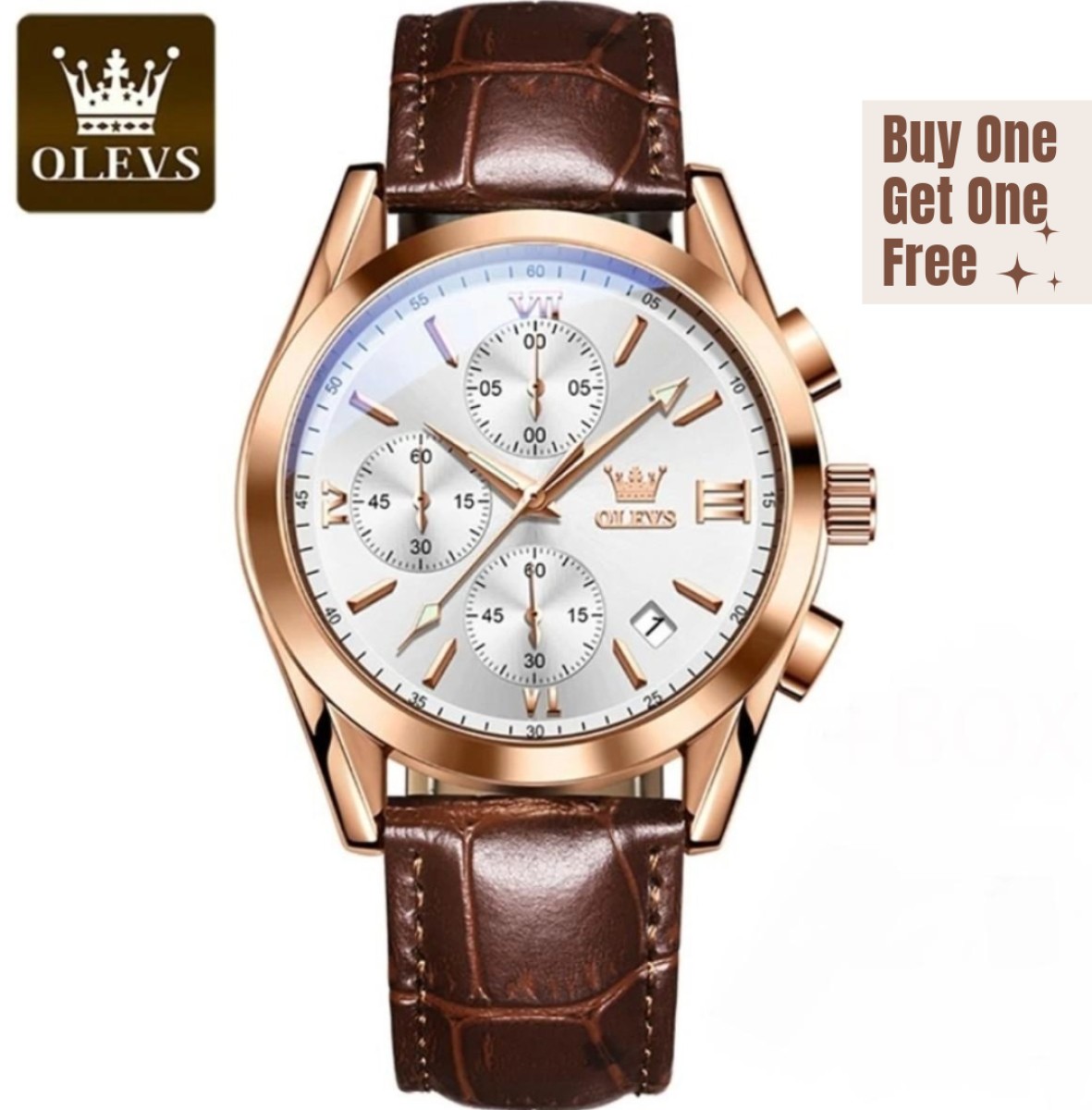 Olevs 2872 Fashionable Analog leather Men's Watch