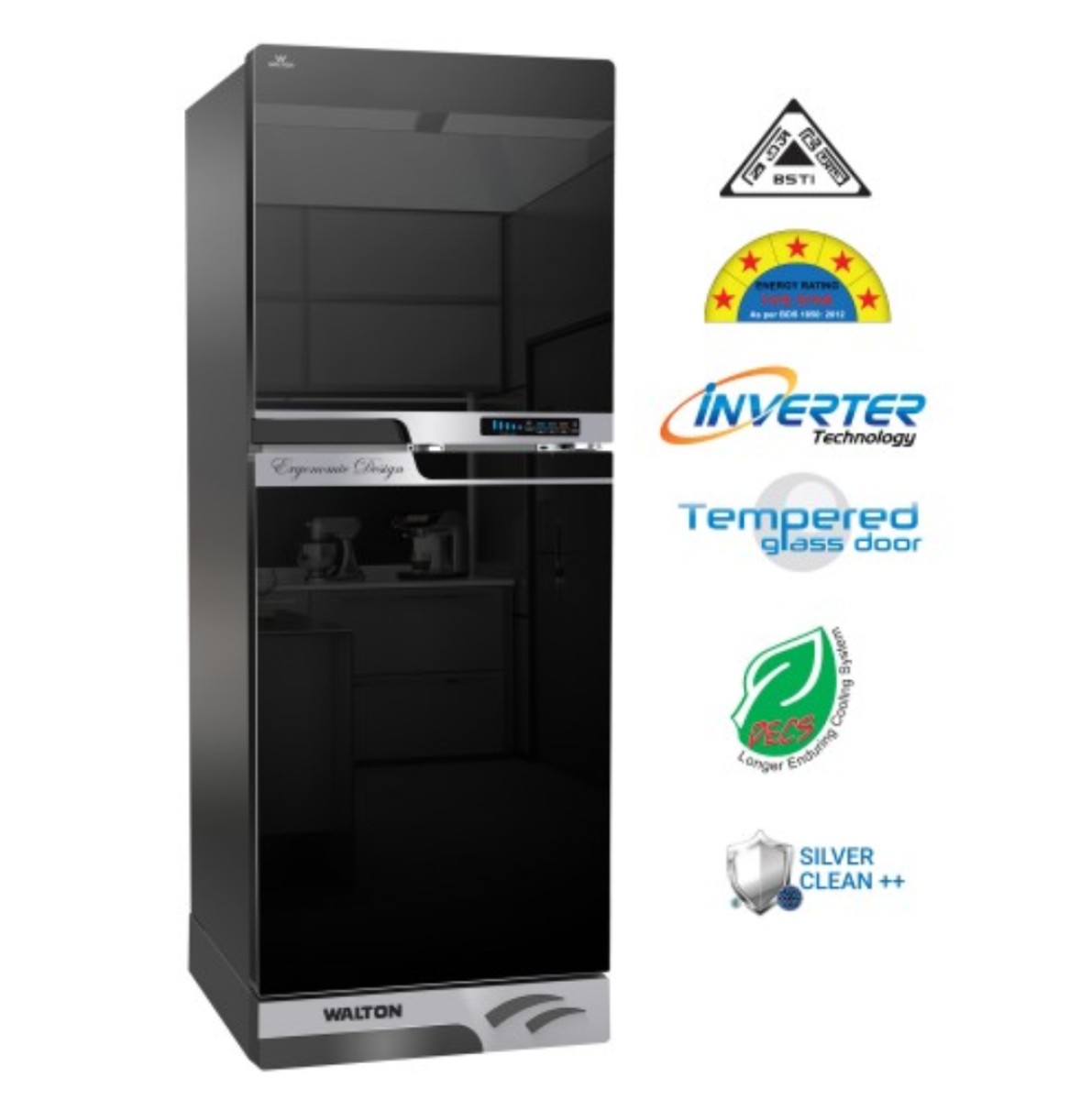 Walton Direct Cool Refrigerator 341L WFE-3B0-GDEN-DD (Inverter)