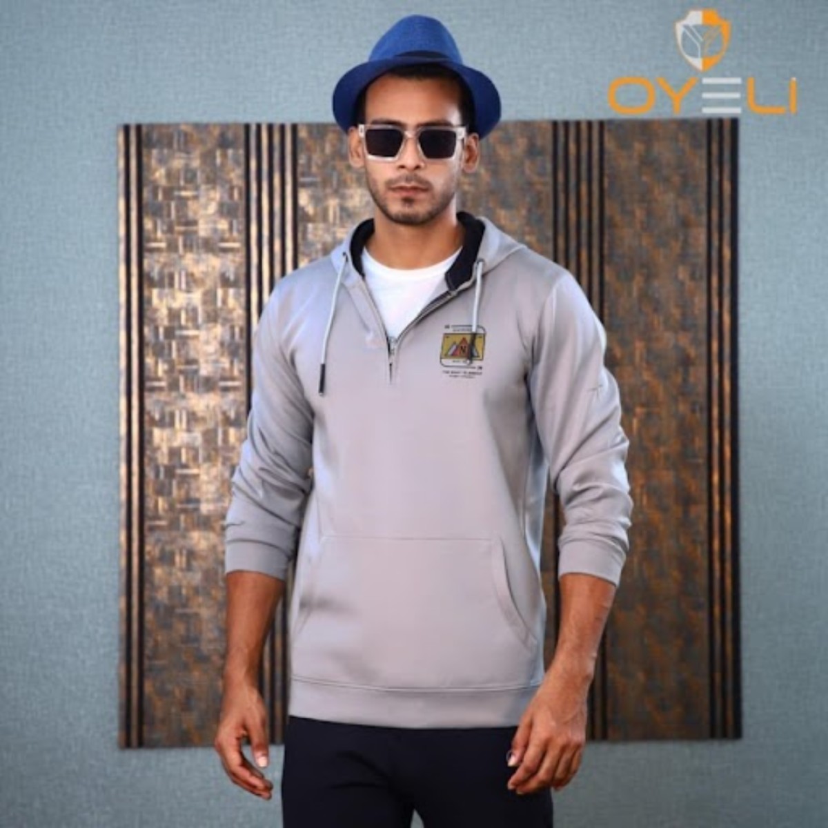 Men's Hoodie-Pink Swan