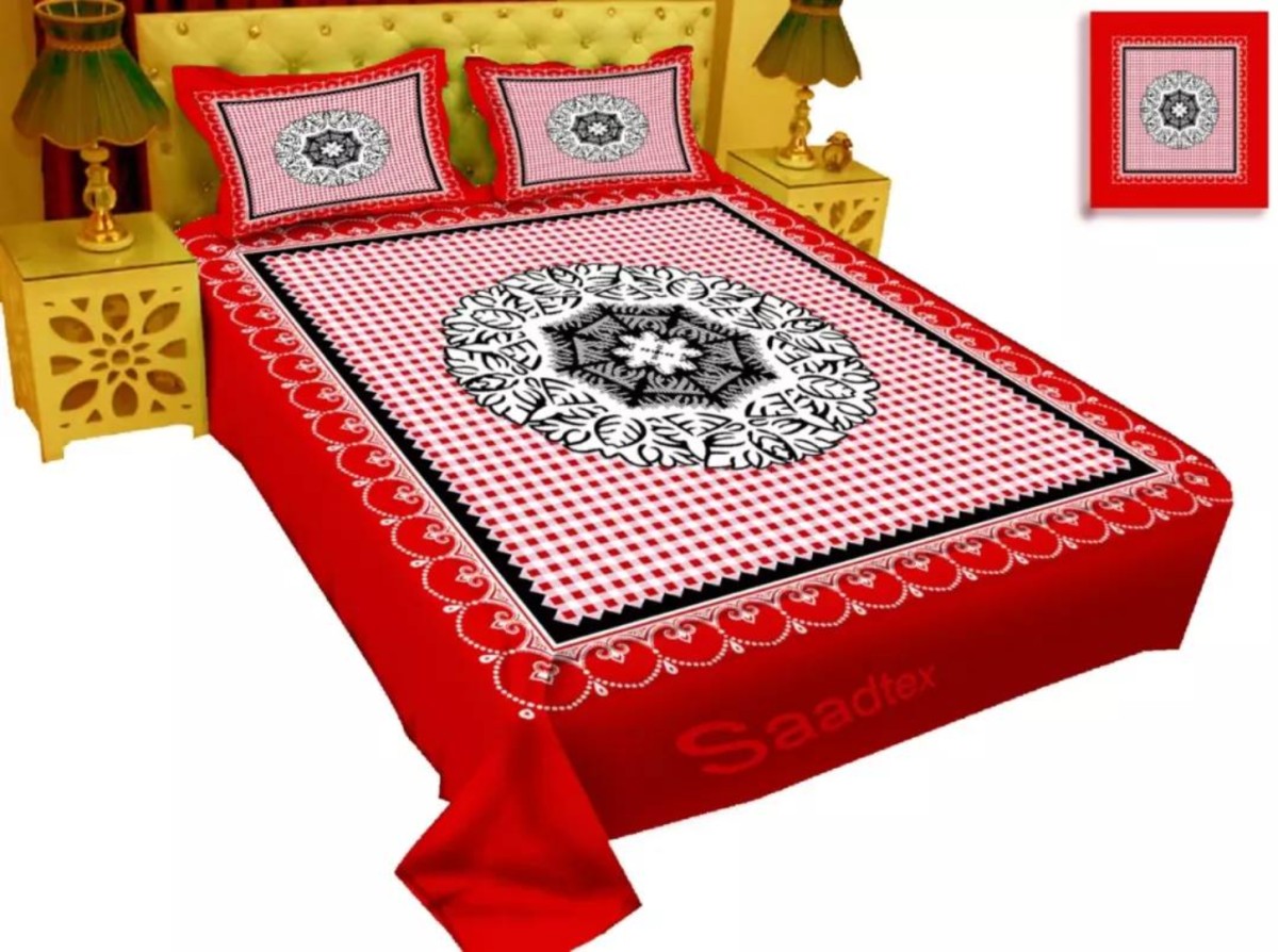 Exclusive King Size Full cotton fabric Panel Bedsheet