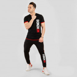Black jersey trouser combo