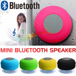 Silicone Waterproof Speaker Hands-free Mic Suction Bluetooth MP3 Player