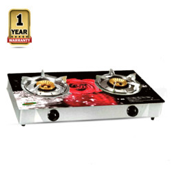 Park Deluxe Park-09 Honeycomb 95Mm 95Mm 2D Tempered Glass Double Gas Stove