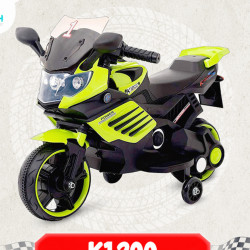 Rechargeable 6V Battery Racer Mini Electric Bike - Green and Black - 121414943
