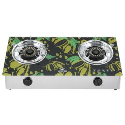 Walton Glass Top Double Burner Gas Stove