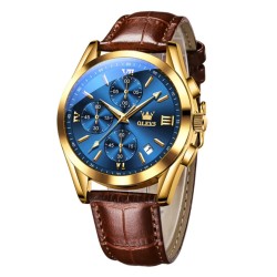 Olevs 2872 Fashionable Analog leather Men's Watch