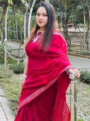 Cotton Saree (Maroon)