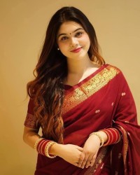 Cotton Saree (Dark Wine Red)