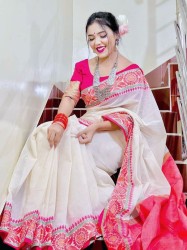 Cotton Saree (White)