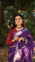 Cotton Saree (Purple)
