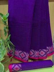 Cotton Saree (dark purple)