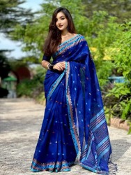 Cotton Saree (navy blue)