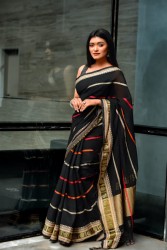 Cotton Saree (Black)