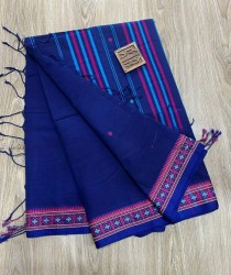 Cotton Saree (deep royal blue)