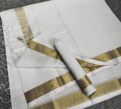 Cotton Saree (White)
