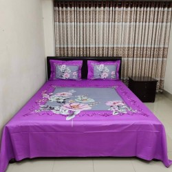 Exclusive King Size Full cotton fabric Panel Bedsheet