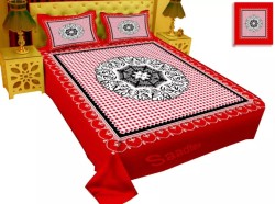 Exclusive King Size Full cotton fabric Panel Bedsheet