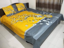 Exclusive King Size Full cotton fabric Panel Bedsheet