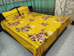 Exclusive King Size Full cotton fabric Panel Bedsheet