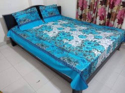 Exclusive King Size Full cotton fabric Panel Bedsheet
